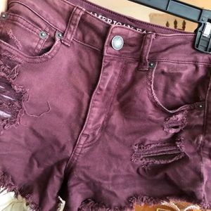Burgundy AE Shorts